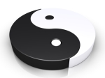 Yin and Yang symbol, where world, body and mind are viewed as one unity to illustrate monism as a school of thought