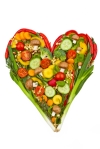 Vegetables in a heart shape
